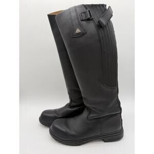 Mountain horse SCS Stirrup Control Horse Riding Tall Boots Black Leather Size 12
